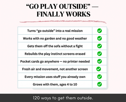 The Outdoor Adventure Pack — 120 Outdoor Missions