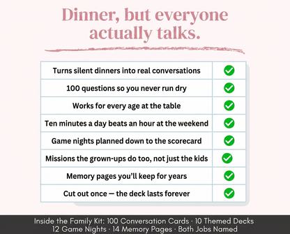 The Family Connection Kit — 100 Conversation Cards